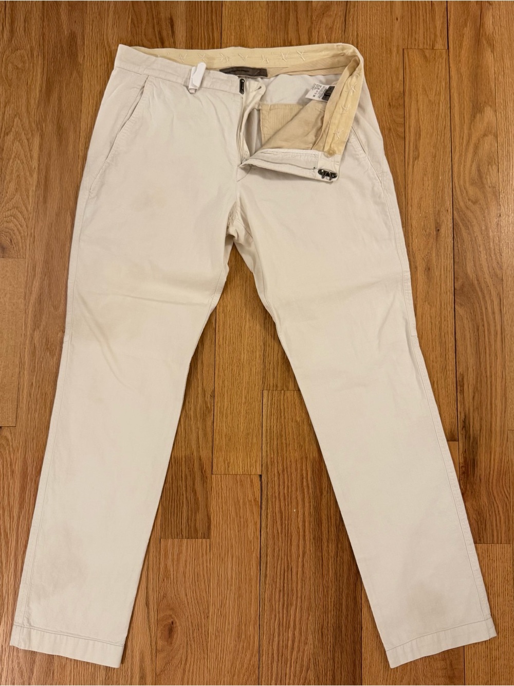Marithe Francois Girbaud Cream Chino Pants